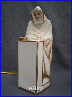 Lampe veilleuse art deco femme & homme oriental ELTE antique perfume lamp statue