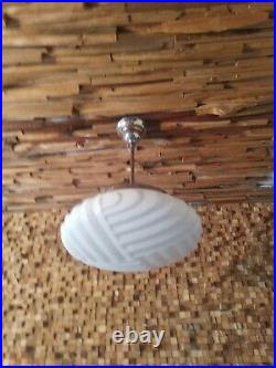 Lampe vintage art deco ceiling lamp opaline glass 1930/40 Ø 30 cm