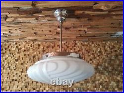 Lampe vintage art deco ceiling lamp opaline glass 1930/40 Ø 30 cm