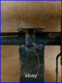 Lampe vintage tripode art deco fer forgé ferronnerie d'art signée FERRO ARTE