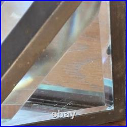 Lanterne de Vestibule Lampe Avec Sphinges en Laiton et Verre Biseauté Électrifié