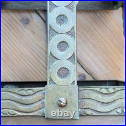 Lanterne de Vestibule Lampe Avec Sphinges en Laiton et Verre Biseauté Électrifié