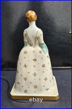 Limoges Grande Lampe Veilleuse Porcelaine Art Deco 1920 Lamp Perfume Porcelain