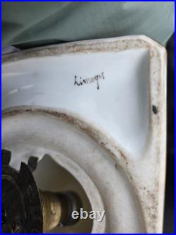 Limoges Grande Lampe Veilleuse Porcelaine Art Deco 1920 Lamp Perfume Porcelain