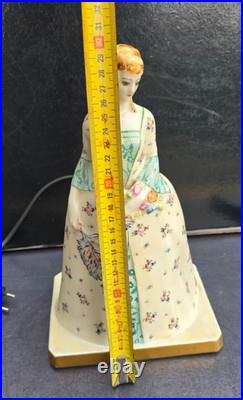 Limoges Grande Lampe Veilleuse Porcelaine Art Deco 1920 Lamp Perfume Porcelain