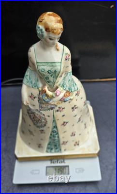 Limoges Grande Lampe Veilleuse Porcelaine Art Deco 1920 Lamp Perfume Porcelain