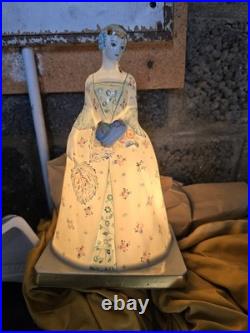 Limoges Grande Lampe Veilleuse Porcelaine Art Deco 1920 Lamp Perfume Porcelain