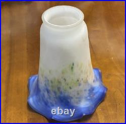 Lot 3 Tulipes pâte de verre le verre Français lustre lampe art deco antiquité