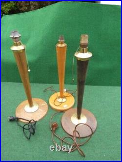 Lot De 3 Pieds De Lampes Anciennes MAZDA LITA Art Deco