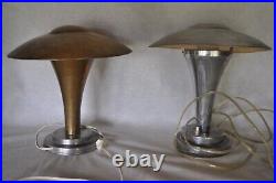 Lot Paire Lampes Champignon Art Déco Réflecteur Orientable Vintage