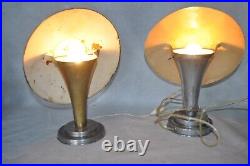 Lot Paire Lampes Champignon Art Déco Réflecteur Orientable Vintage