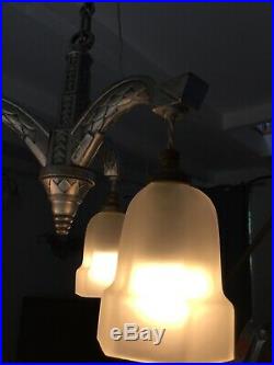 Lustre Art Deco Lampe 1930 Tulipe No Muller Daum Gilles Robert