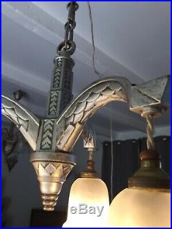 Lustre Art Deco Lampe 1930 Tulipe No Muller Daum Gilles Robert