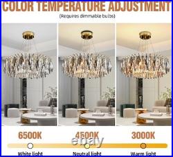 Lustre En Cristal Ampoules E14 Intensité Réglable Luminaire De Salon Cristal K9