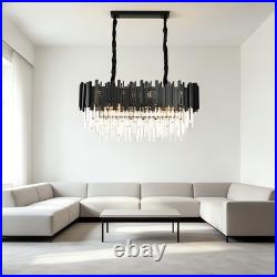 Lustre En Cristal Cristal K9 Ampoule E14 Pour Le Salon Design Moderne 80cm