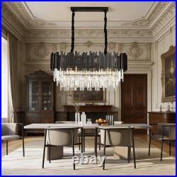 Lustre En Cristal Cristal K9 Ampoule E14 Pour Le Salon Design Moderne 80cm