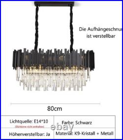 Lustre En Cristal Cristal K9 Ampoule E14 Pour Le Salon Design Moderne 80cm