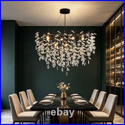 Lustre En Cristal Hauteur Réglable Lustre En Forme De Branches Pour Salon 80cm
