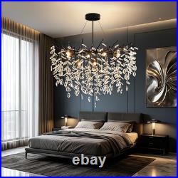 Lustre En Cristal Hauteur Réglable Lustre En Forme De Branches Pour Salon 80cm