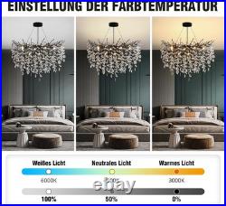 Lustre En Cristal Hauteur Réglable Lustre En Forme De Branches Pour Salon 80cm