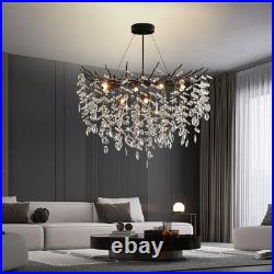 Lustre En Cristal Hauteur Réglable Lustre En Forme De Branches Pour Salon 80cm