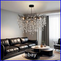 Lustre En Cristal Hauteur Réglable Lustre En Forme De Branches Pour Salon 80cm