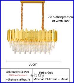 Lustre En Cristal Intensité Réglable Hauteur Réglable La Chambre Luxueux 80cm