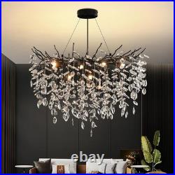 Lustre En Cristal Intensité Réglable Hauteur Réglable Pour Chambre À Coucher
