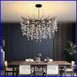 Lustre En Cristal Intensité Réglable Hauteur Réglable Pour Chambre À Coucher