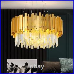 Lustre Moderne À LED Cristal De Luxe 2 En 1plafonnier En Cristal Dorée Base Lustre Moderne À LED Cristal De Luxe 2 En 1plafonnier En Cristal Dorée Base
