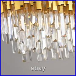 Lustre Moderne En Cristal Luminaire Lampe Pendante Ovale En Cristal, Pour Salon