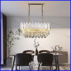 Lustre Moderne En Cristal Luminaire, lampe Suspendue Ovale En Cristal Pour Salon