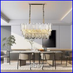 Lustre Moderne En Cristal Luminaire, lampe Suspendue Ovale En Cristal Pour Salon