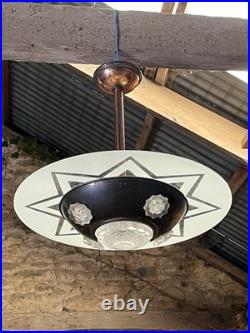 Lustre Plafonnier Ezan Adnet Lampe Art Deco Moderniste 1930 Chandelier Lamp