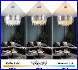 Lustres En Cristal Pour Le Salon 55CM Dimmable Lampe Ronde En Cristal De Luxe