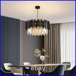 Luxe Lampe À Pendentif En Cristal Rond, LED Pour Salle À Manger, cuisine, salon