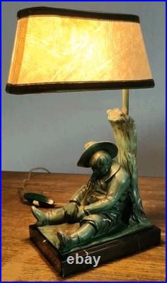 MAX LE VERRIER LAMPE ART DECO SANCHO PANZA Fonte d'art 1930 Signé JANLE