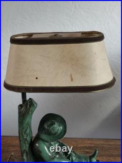 MAX LE VERRIER LAMPE ART DECO SANCHO PANZA Fonte d'art 1930 Signé JANLE