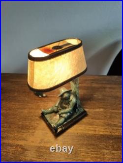 MAX LE VERRIER LAMPE ART DECO SANCHO PANZA Fonte d'art 1930 Signé JANLE