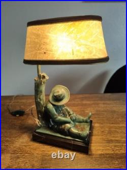 MAX LE VERRIER LAMPE ART DECO SANCHO PANZA Fonte d'art 1930 Signé JANLE