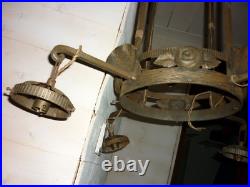 MONTURE DE LUSTRE ART DECO pour TULIPE PATE DE VERRE MULLER LAMPE 1920 Fer forgé