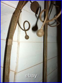 MONTURE DE LUSTRE ART DECO pour TULIPE PATE DE VERRE MULLER LAMPE 1920 Fer forgé