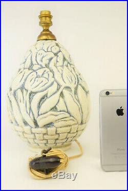 MOUGIN NANCY, GASTON GOOR, LAMPE EN GRES ART DECO, ceramic vintage, pottery design
