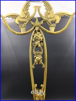 MULLER FRERES? ART DECO Lampe double BRONZE 1925/30