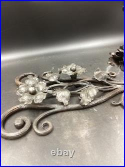 MULLER FRERES Lampe ART DÉCO Fer forgé et TULIPES 1920