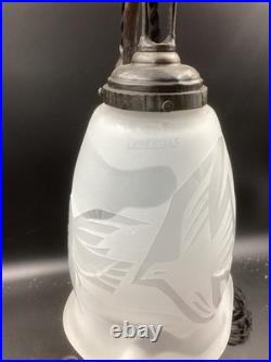 MULLER FRERES Lampe ART DÉCO Fer forgé et TULIPES 1920