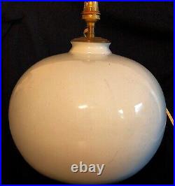 Magnifique Élégante Lampe Boule En Porcelaine Blanche De Limoges Art Déco? 22cm