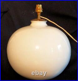 Magnifique Élégante Lampe Boule En Porcelaine Blanche De Limoges Art Déco? 22cm