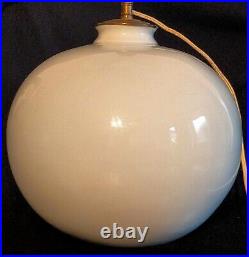 Magnifique Élégante Lampe Boule En Porcelaine Blanche De Limoges Art Déco? 22cm