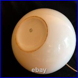 Magnifique Élégante Lampe Boule En Porcelaine Blanche De Limoges Art Déco? 22cm